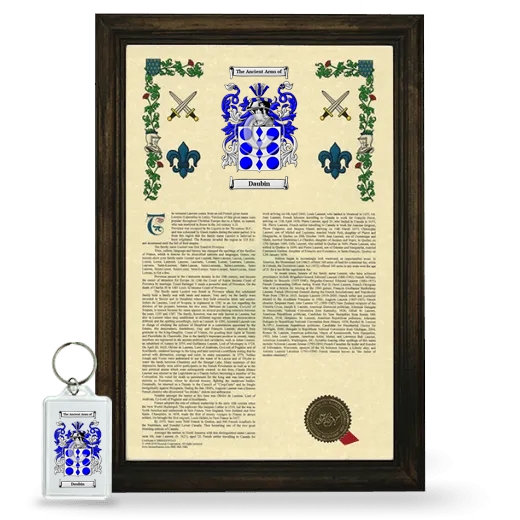 Daubin Framed Armorial History and Keychain - Brown