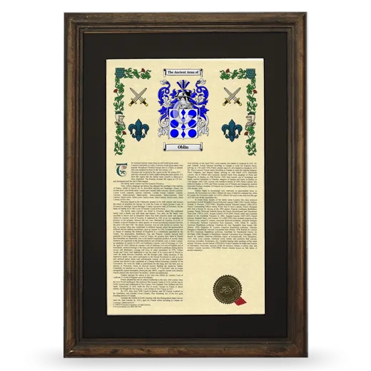 Oblin Deluxe Armorial Framed - Brown