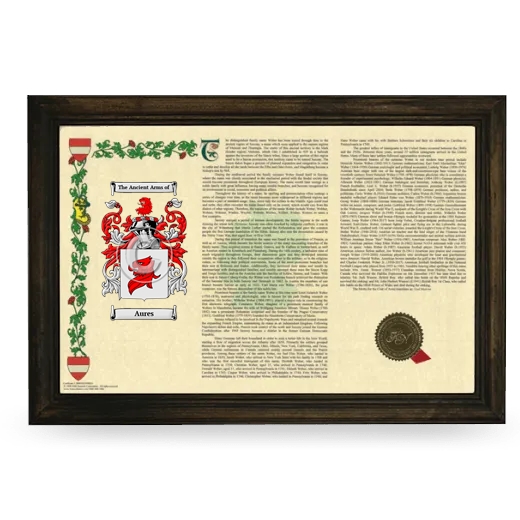 Aures Armorial Landscape Framed - Brown