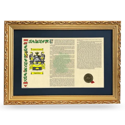 Augustines Deluxe Armorial Landscape Framed - Gold
