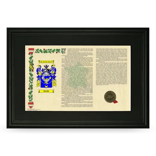 Horelle Deluxe Armorial Landscape Framed- Black