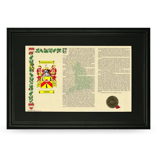 Ausone Deluxe Armorial Landscape Framed- Black