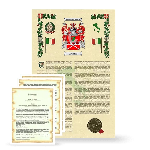 Avanzini Armorial History and Symbolism package