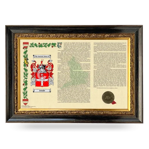 Avrale Armorial Landscape Framed - Heirloom