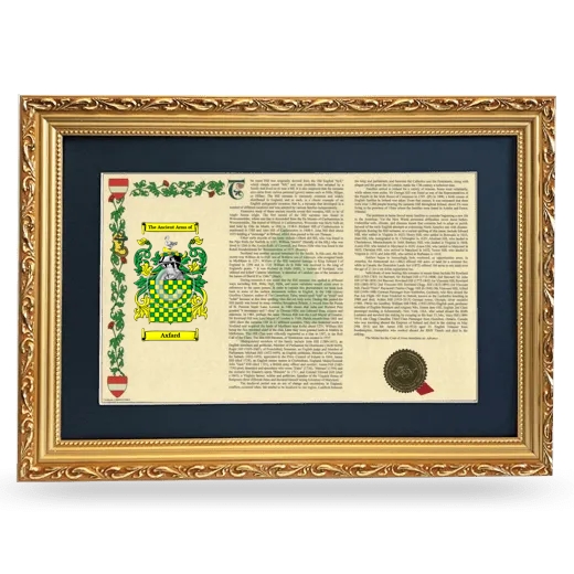 Axfard Deluxe Armorial Landscape Framed - Gold