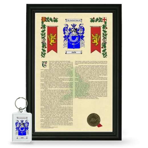 Axtle Framed Armorial History and Keychain - Black