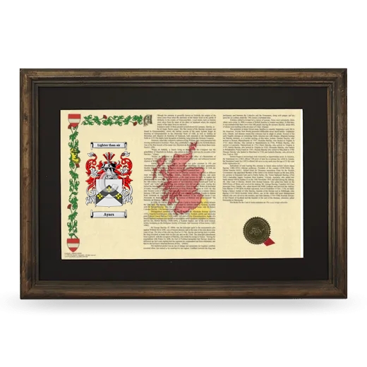Ayars Deluxe Armorial Landscape Framed - Brown