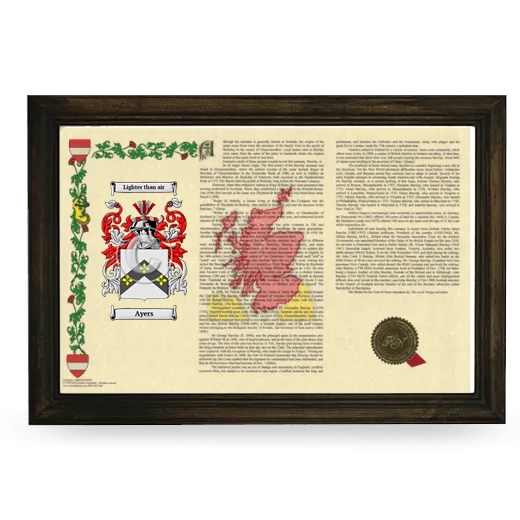 Ayers Armorial Landscape Framed - Brown