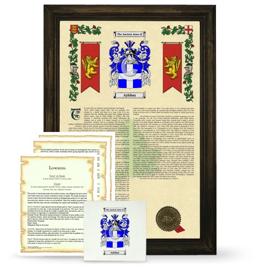 Aylsbay Framed Armorial, Symbolism and Large Tile - Brown