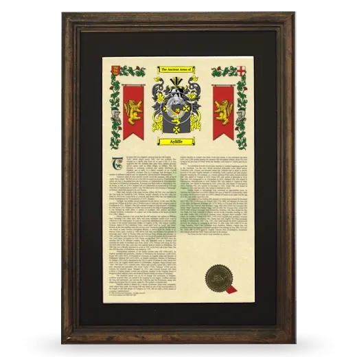 Ayliffe Deluxe Armorial Framed - Brown