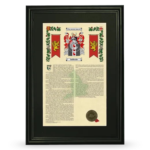 Babbcake Deluxe Armorial Framed - Black