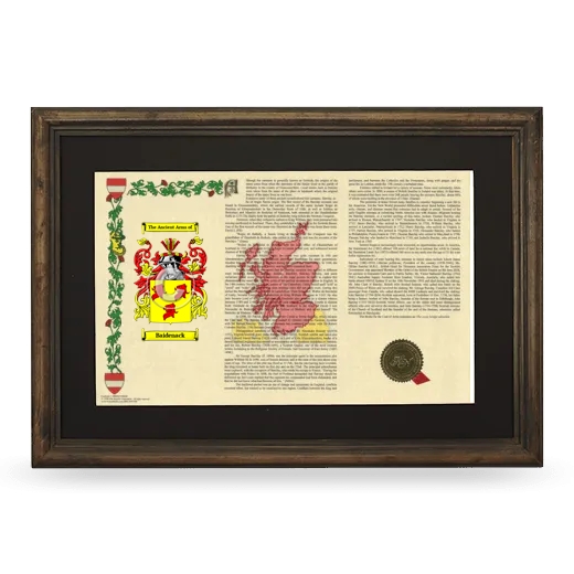 Baidenack Deluxe Armorial Landscape Framed - Brown