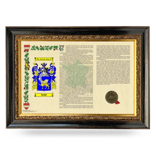 Badde Armorial Landscape Framed - Heirloom