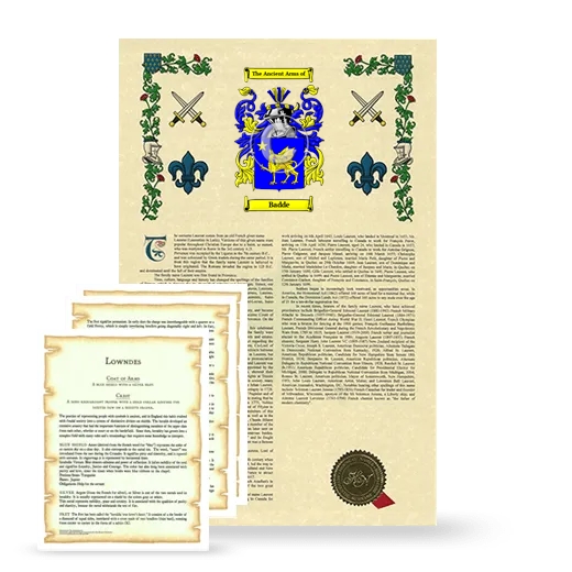 Badde Armorial History and Symbolism package