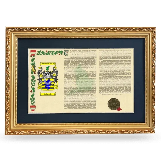 Badgenile Deluxe Armorial Landscape Framed - Gold