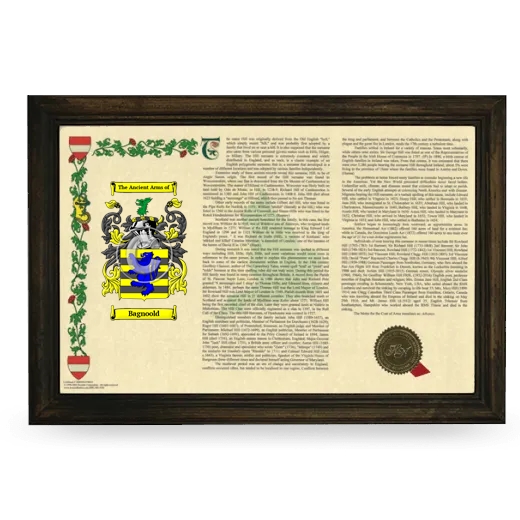 Bagnoold Armorial Landscape Framed - Brown