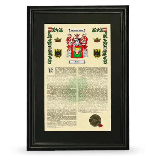 Boebe Deluxe Armorial Framed - Black