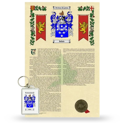 Balais Armorial History and Keychain Package