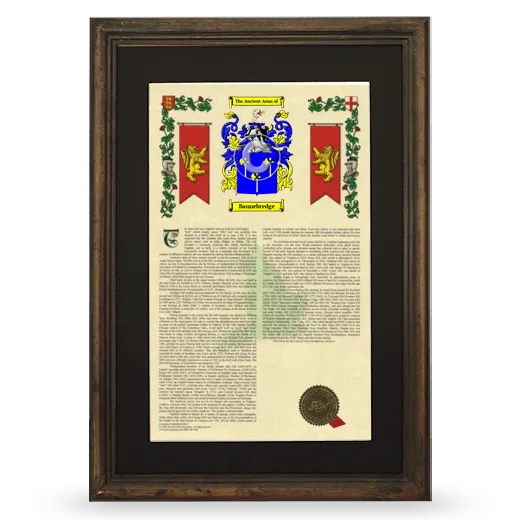 Bannebredge Deluxe Armorial Framed - Brown