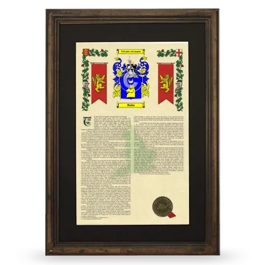 Baim Deluxe Armorial Framed - Brown