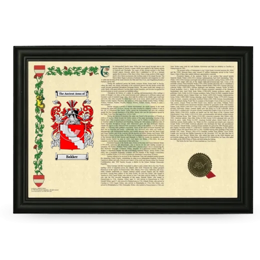 Bakker Armorial Landscape Framed - Black