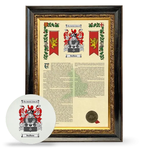 Baylham Framed Armorial History and Mouse Pad - Heirloom