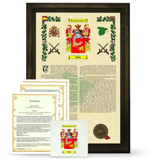 Balbo Framed Armorial, Symbolism and Large Tile - Brown