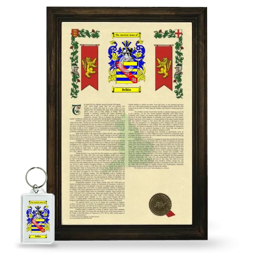 Belkin Framed Armorial History and Keychain - Brown