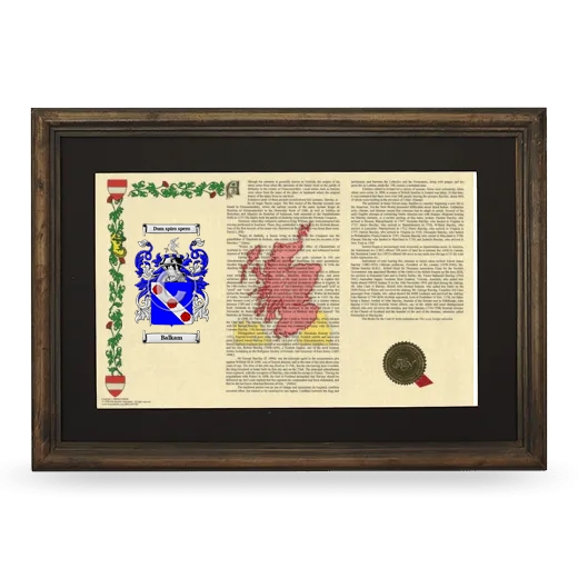 Balkam Deluxe Armorial Landscape Framed - Brown