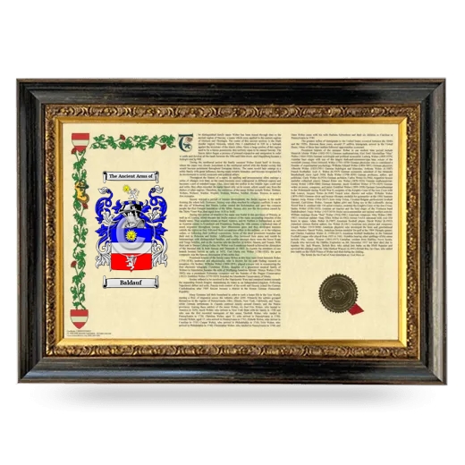 Baldauf Armorial Landscape Framed - Heirloom