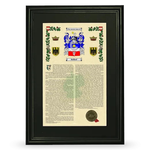 Baldauf Deluxe Armorial Framed - Black