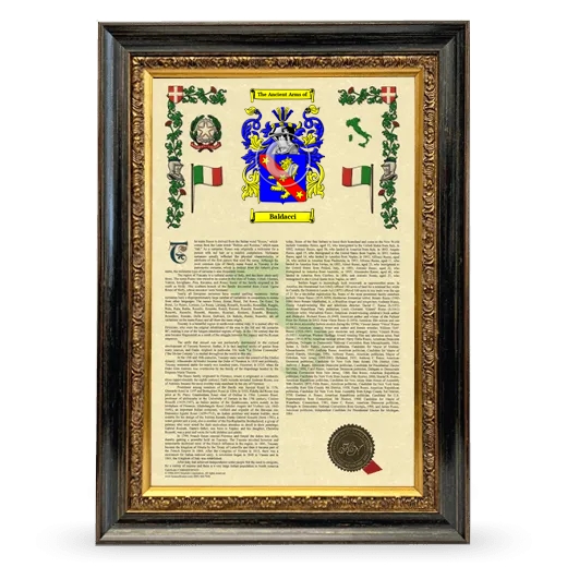 Baldacci Armorial History Framed - Heirloom