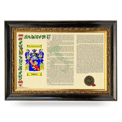 Baldassi Armorial Landscape Framed - Heirloom