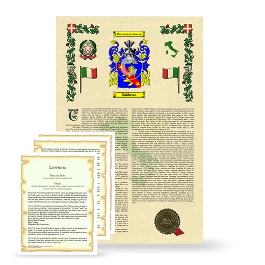 Baldasso Armorial History and Symbolism package