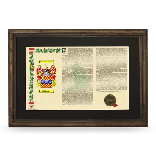 Baldbodey Deluxe Armorial Landscape Framed - Brown