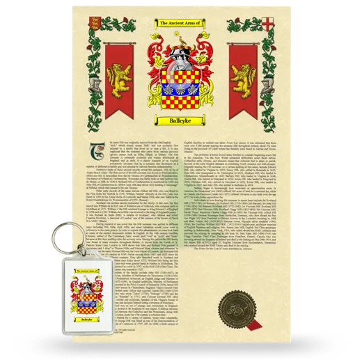 Ballcyke Armorial History and Keychain Package