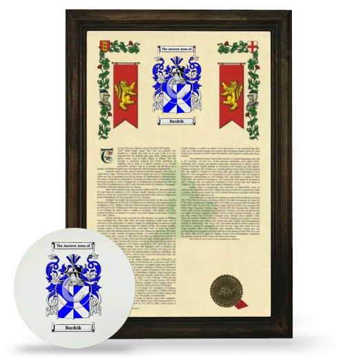 Bardrik Framed Armorial History and Mouse Pad - Brown