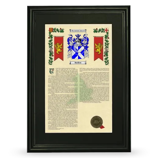 Bardrox Deluxe Armorial Framed - Black