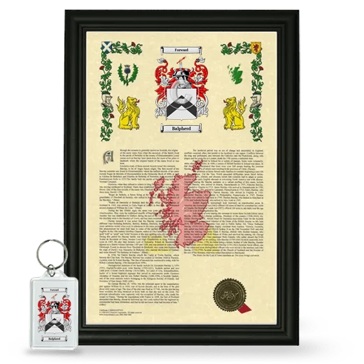 Balpherd Framed Armorial History and Keychain - Black