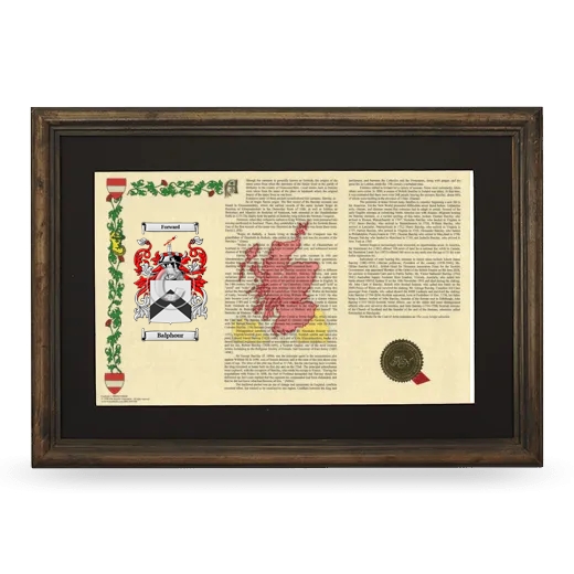 Balphour Deluxe Armorial Landscape Framed - Brown