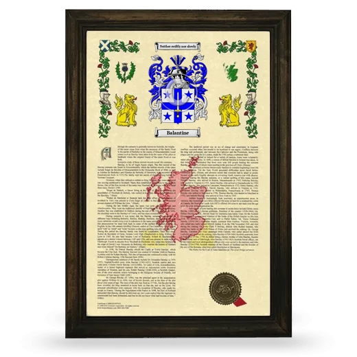 Balantine Armorial History Framed - Brown