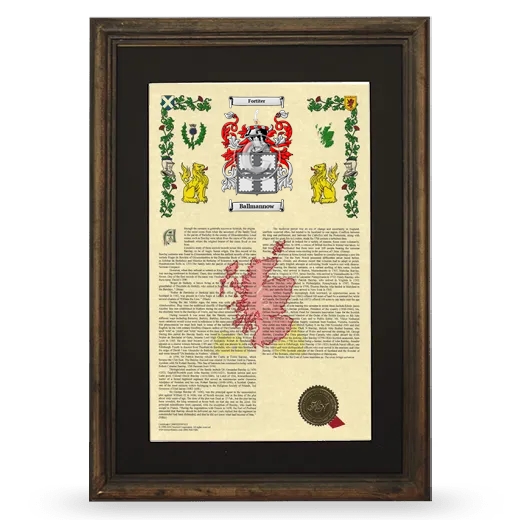 Ballmannow Deluxe Armorial Framed - Brown