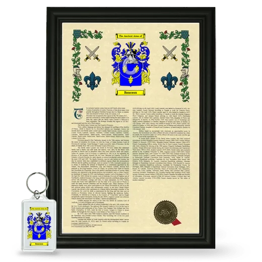 Bancaux Framed Armorial History and Keychain - Black