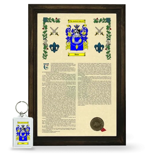 Bans Framed Armorial History and Keychain - Brown