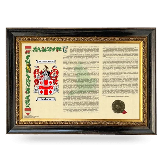 Bamboroh Armorial Landscape Framed - Heirloom