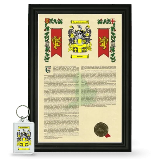 Abank Framed Armorial History and Keychain - Black