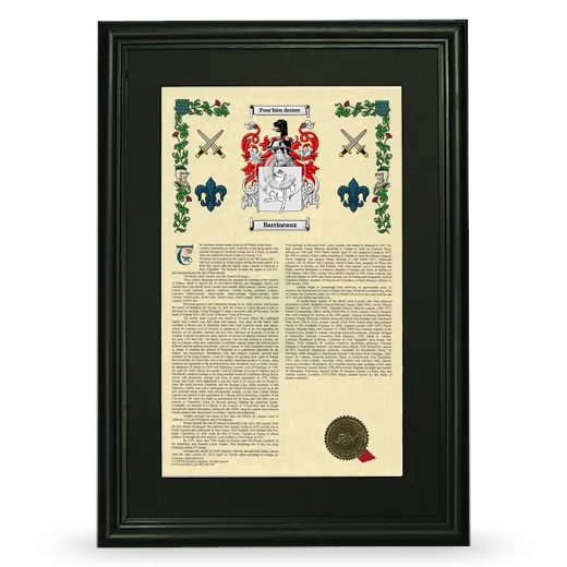 Barrineaux Deluxe Armorial Framed - Black