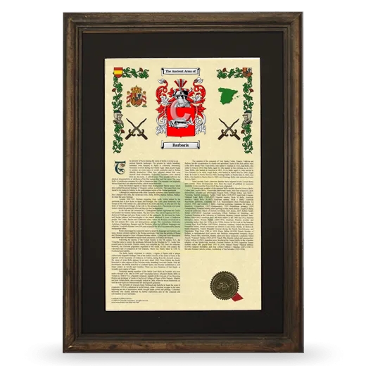 Barbaris Deluxe Armorial Framed - Brown