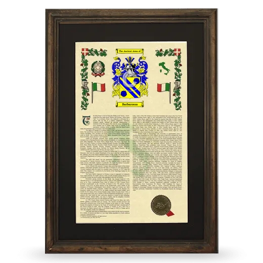 Barbarossa Deluxe Armorial Framed - Brown