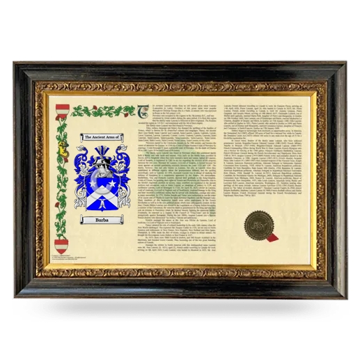 Burba Armorial Landscape Framed - Heirloom